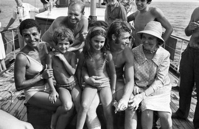French Singer Johnny Hallyday during Vacations With his Family in 1967 on French Riviera With his Cousin Desta by Unbekannt Unbekannt